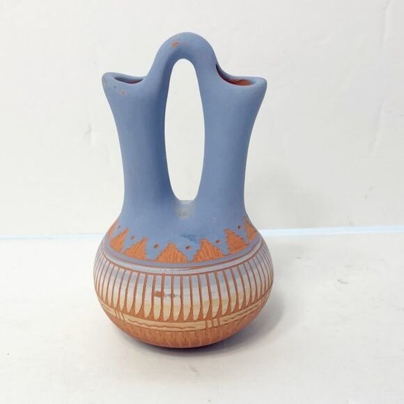 Native American Navajo Wedding Vase Signed Small - Picture 1 of 6